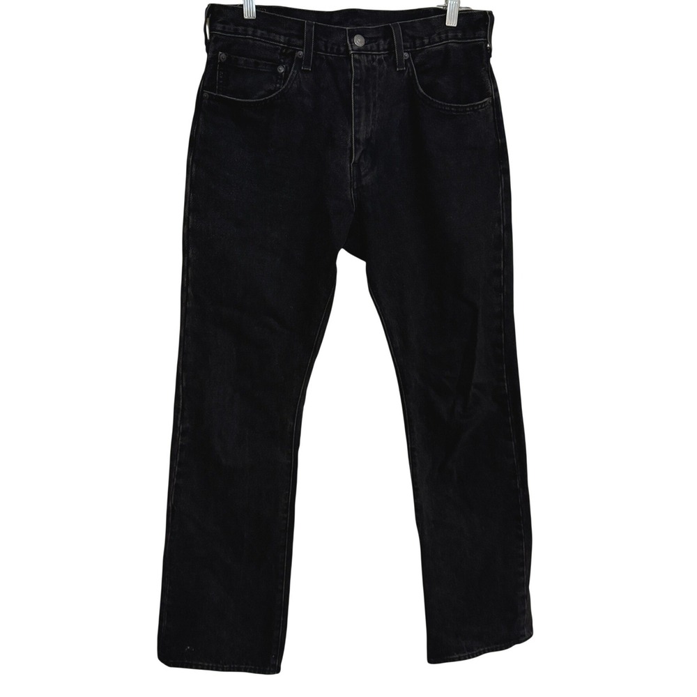 Levi's Premium 517 Boot Cut Jeans Men's 32x32 Black Demin Big E Cowboy Cotton